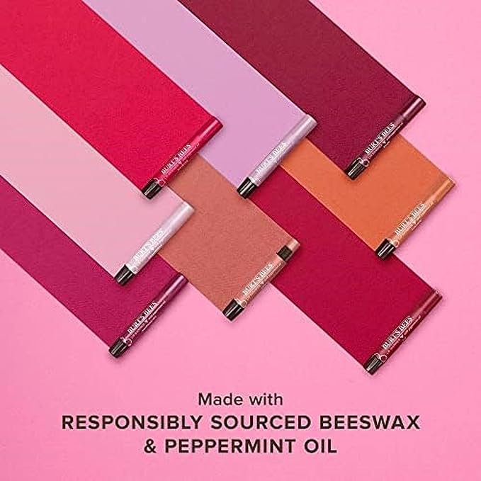 Burt's Bees Shimmer Lip Tint Easter Basket Stuffers, Tinted Lip Balm Stick, Moisturizing for All Day Hydration with Natural Origin Glowy Pigmented Finish & Buildable Color, Guava (4-Pack)-Velvo Beauty