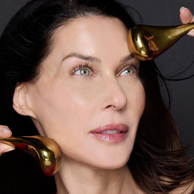Angela Caglia Gold Cryo Facial Set | Refreshing Cryotherapy Facial Set that Improves Circulation, Reduces Puffiness and Dark Circles for a Refreshed & Rejuvenated Complexion-Velvo Beauty