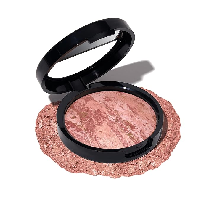 LAURA GELLER NEW YORK Baked Blush-n-Bronze Marbleized 2-in-1 Sculpting Bronzer Blush - Rose Bronze - Contour Face with a Radiant Flush-Velvo Beauty