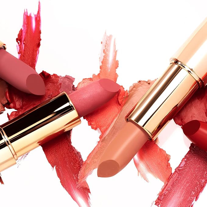 M. Asam MAGIC FINISH Duo Set – Make-Up Mousse (1.01 Fl Oz) & Lipstick Hazelnut Heaven (0.14 Oz), 4in1 Primer, Foundation, Concealer and Powder & Satin Lipstick in creamy-nutty Nude Shade-Velvo Beauty