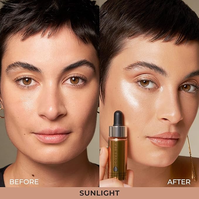 COVER FX Custom Enhancer Drops - Sunlight: Classic Gold Finish - 15mL - Radiant Glow - Liquid Highlighter-Velvo Beauty
