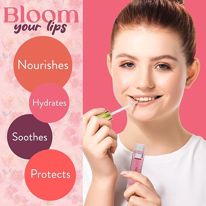 Expressions 5pc Lip Oil Set - Bloom Your Lips Style Essentials Lip Oils, Lip Healing Lip Oil Collection with Precision Applicator Wand | Moisturizing for Everyday Lip Care and Lip Repair (FLORAL)-Velvo Beauty