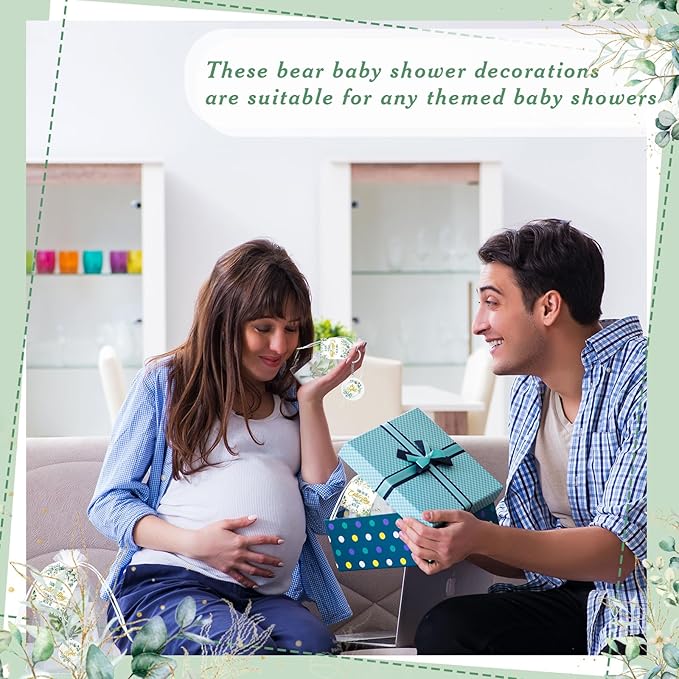 60 Sets 360 Pcs Lip Balm Soap Keychain Favors Eucalyptus Greenery Baby Shower Favors with Organza Bag Gift Card Faux Eucalyptus Greenery for Baby Shower Gift Gender Reveal Guest Prize-Velvo Beauty