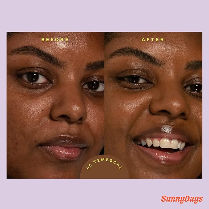 Tower 28 Beauty SunnyDays SPF 30 Tinted Mineral Sunscreen - For Sensitive Skin - 2-in-1 Facial Broad Spectrum UVA/UVB Protection + Foundation – Shade 55 TEMESCAL, 1 Fl Oz-Velvo Beauty