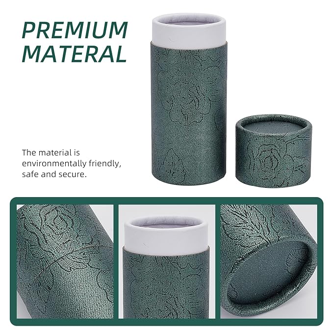 NICENEEDED 10 Pcs Empty Kraft Paper Jar, 30ml Cardboard Boxes, Essential Oil Bottle Packaging Box Round Paper Cardboard Case Gift Tube Container for Pencils Tea Caddy Coffee Cosmetic Crafts-Velvo Beauty