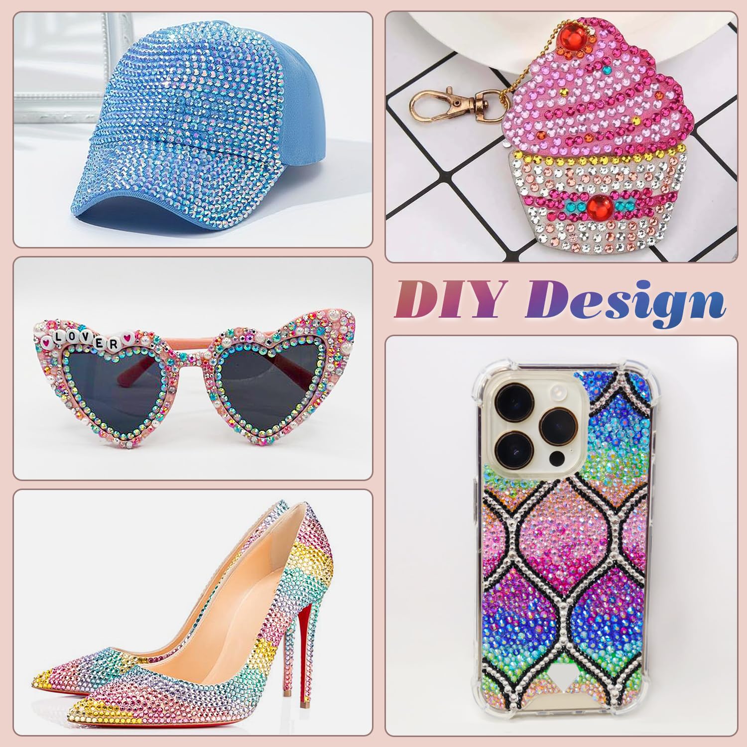 5000 PCS Flatback Rhinestones for Crafting and 3PCS B7000 Glue (Pack 2), 2 Boxes of Rainbow Resin Rhinestones Gems Charms for Bedazzling DIY Crafts Fabric Clothing Tumblers Shoes Nail Art-Velvo Beauty