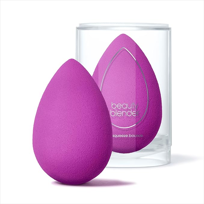Beautyblender® | Amethyst Beauty Blender Makeup Sponge, Super-Soft Foam Easily Blends Foundations, Powders & Creams, Made in USA, Reusable, Washable, Streak Free Application, Vegan, Cruelty Free-Velvo Beauty