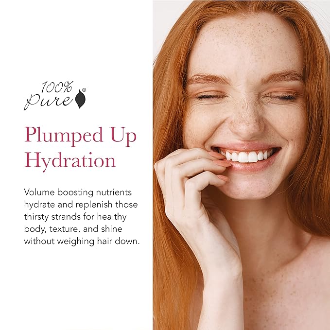 100% PURE Kelp & Mint Volumizing Shampoo Purifying Hydration & Deep Detox - Botanical Body Boost for Dry, Damaged Thinning Hair, Promotes Healthy Growth for Women & Men - Sulfate Free - 8 Fl Oz-Velvo Beauty