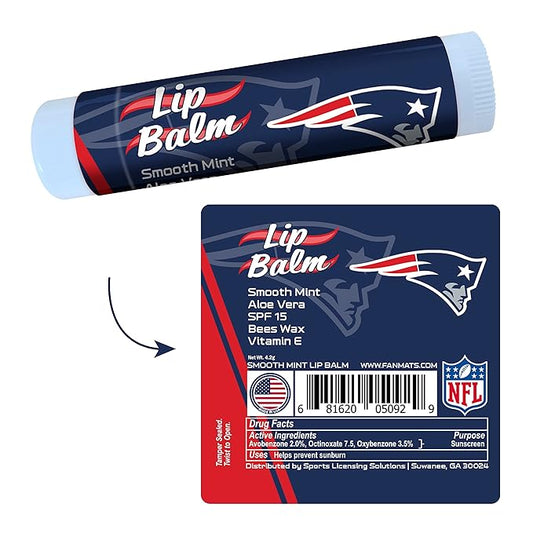 FANMATS 34708 New England Patriots Smooth Mint SPF 15 Lip Balm-Velvo Beauty