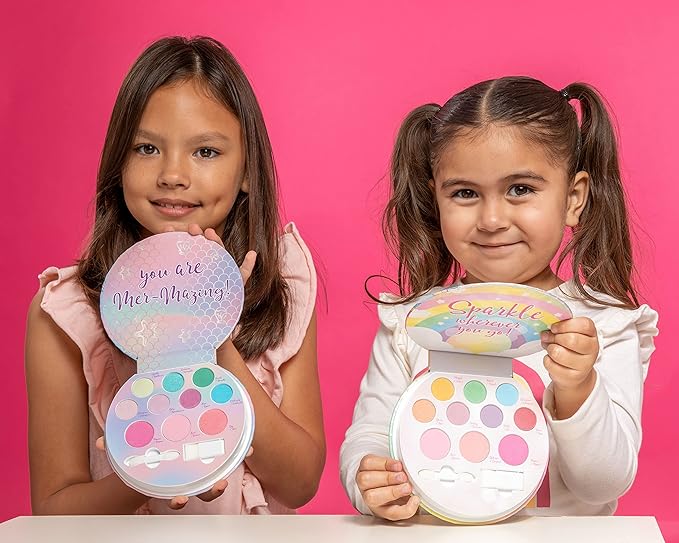 Lip Smacker Sparkle & Shine Eyeshadow Makeup Palette, Mermaid Palette Shimmer | Christmas Make Up Collection | Holiday Present | Gift for Girls-Velvo Beauty