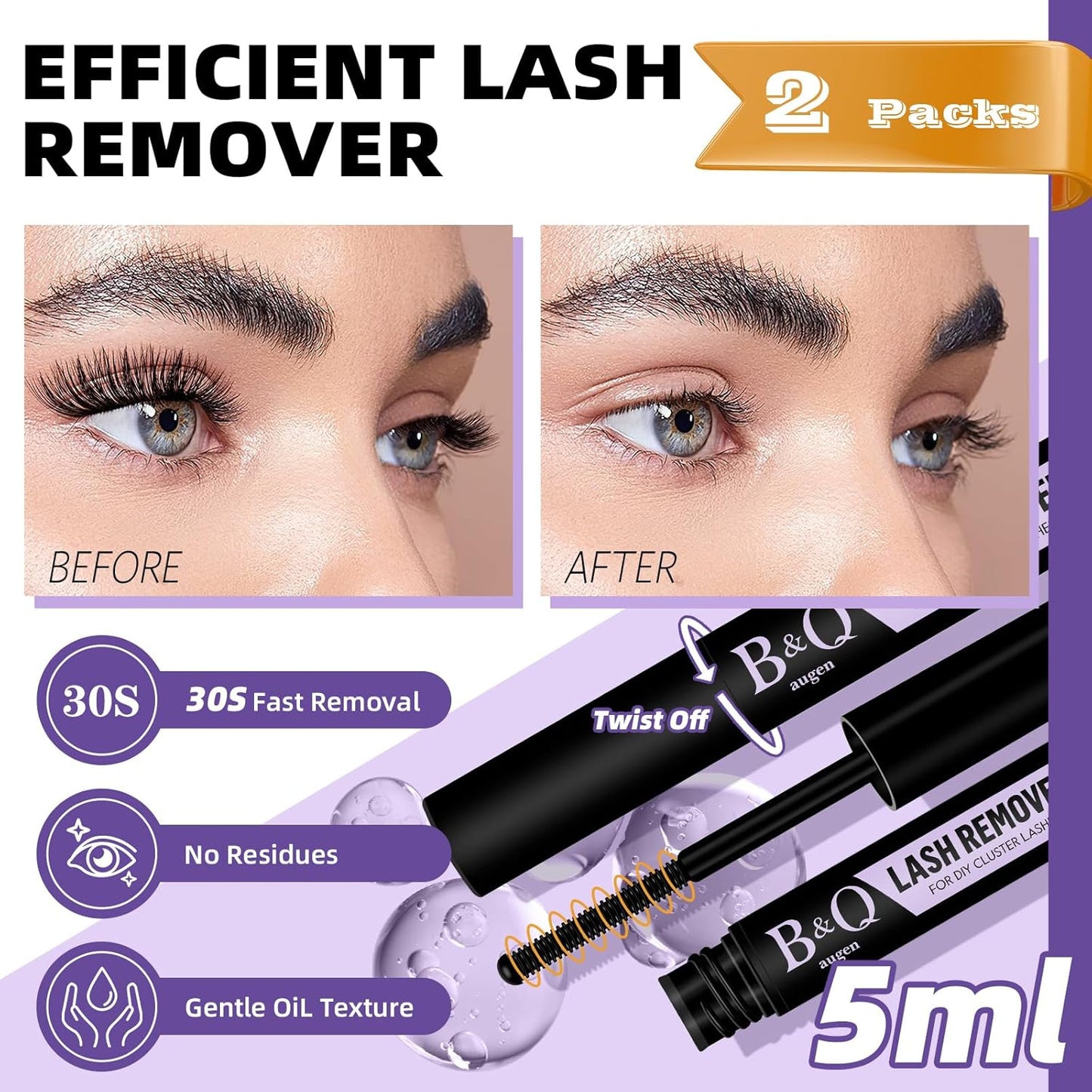 Lash Shampoo Kit Lash Cleaning Kit 50ML Lash Bath Kit Lash Wash for Eyelash Extensions Lash Remover Mascara Brush with Hairband Portable Eyelash Cleanser for Home Use (50ML Shampoo Kit)-Velvo Beauty