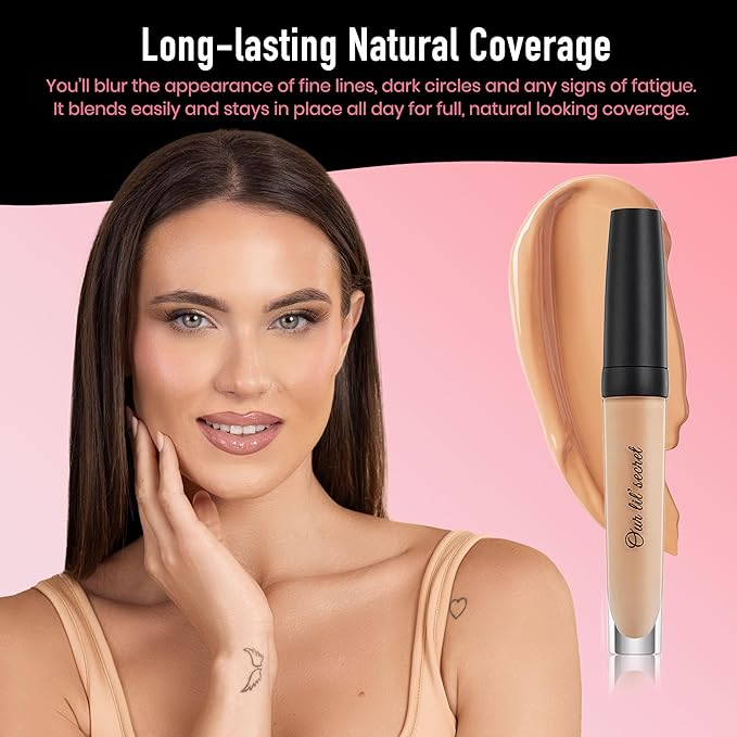 Frankie Rose Cosmetics Our Lil’ Secret Concealer – Sweat-Proof & Matte Under Eye Concealer, Long Lasting Concealer Full Coverage For Fine Lines, Dark Circles & Hide Imperfections - Neutral-Velvo Beauty
