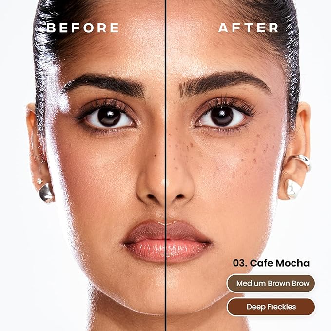 Sacheu Brow & Freckle STAY-N Tinted Eyebrow Gel & Faux Freckle Pen — 2-in-1 Longwear Water Resistant Brows Tint, Cruelty-Free & Vegan, Cafe Mocha-Velvo Beauty