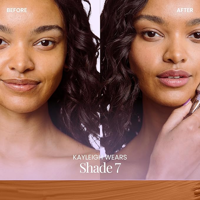 Naked Sundays BeautyScreen™ SPF 50 Mineral Peptide Foundation Tint – 2-in-1 Skin Tint & Mineral Sunscreen | Radiant, Buildable Coverage, Acne-Safe, Infused with Peptides (7 Tan Toffee, 1.01 oz)-Velvo Beauty