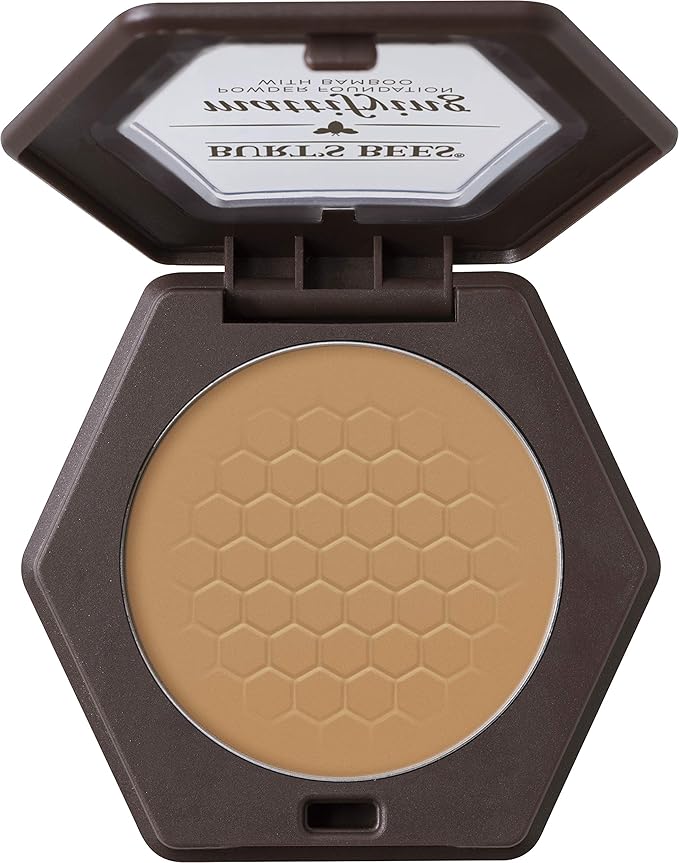 Burts Bees 100% Natural Mattifying Powder Foundation, Nutmeg - 0.3 Ounce (Pack of 2)-Velvo Beauty