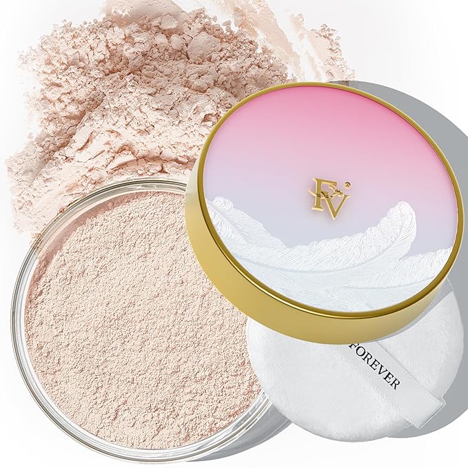 FV Translucent Powder Setting Powder, Oil-control & Long Lasting Loose Face Powder, Waterproof, Lightweight & Blurring Pores Finishing Powder, Talc-free Baking Powder Makeup, Translucent-Velvo Beauty