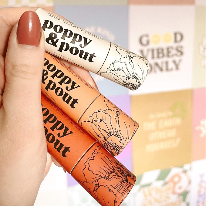 Poppy & Pout Marshmallow Creme Jumbo Lip Balm | All Natural Lip Balms & Moisturizers | Hydrates with Beeswax, Vitamin E, Organic Coconut Oil | Cruelty-Free | Lip Balm in Recyclable Cardboard Tube-Velvo Beauty
