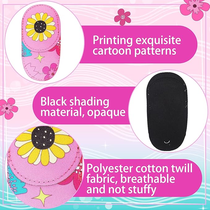 Newcotte 12 Pcs Eye Patch for Kids Girls Boys Reusable Eye Patch for Glasses over the Lens Colorful Eye Patch Toddler Eye Patch Adorable Kids Eye Patches Assorted Eye Patch Cover (Cute)-Velvo Beauty