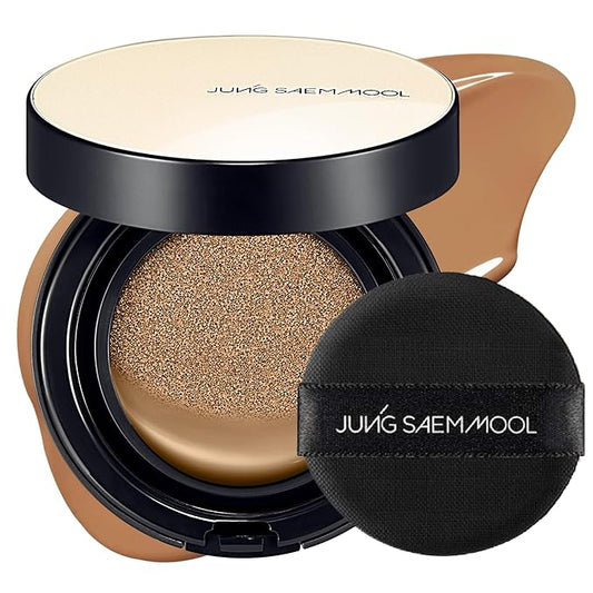 JUNG SAEM MOOL Essential Skin Nuder Cushion 30C Cinnamon 0.49 Fl Oz, No Refill, Natural Radiant Finish Cushion Foundation with Buildable Coverage, Lightweight Texture, Korean Foundation Makeup-Velvo Beauty