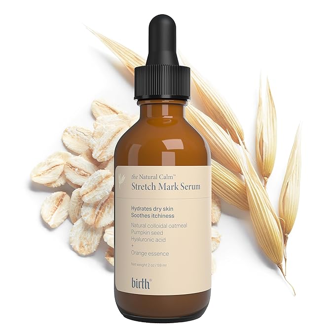 Birth Skincare Stretch Mark Serum for Pregnancy and Postpartum. Natural and safe for sensitive skin and all skin types. 𝐌𝐚𝐝𝐞 𝐢𝐧 𝐂𝐚𝐧𝐚𝐝𝐚, 2oz | 59 ml-Velvo Beauty