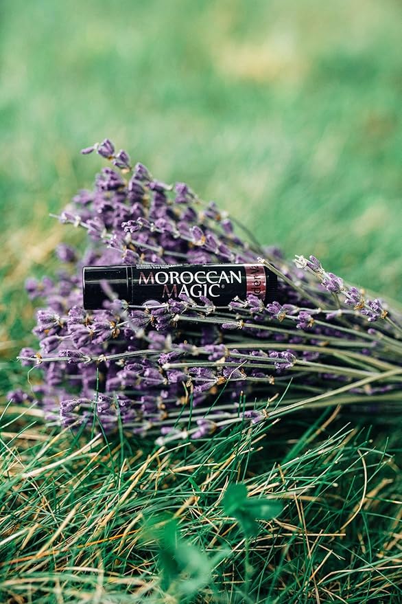 Moroccan Magic Organic Lavender Vanilla Lip Balm 3 Pack | Ultra-Hydrating Argan & Essential Oil Lip Moisturizer + Vitamin E | Natural Chapstick for Dry Lips | Smooth, Non-Toxic | Organic Lip Balm-Velvo Beauty