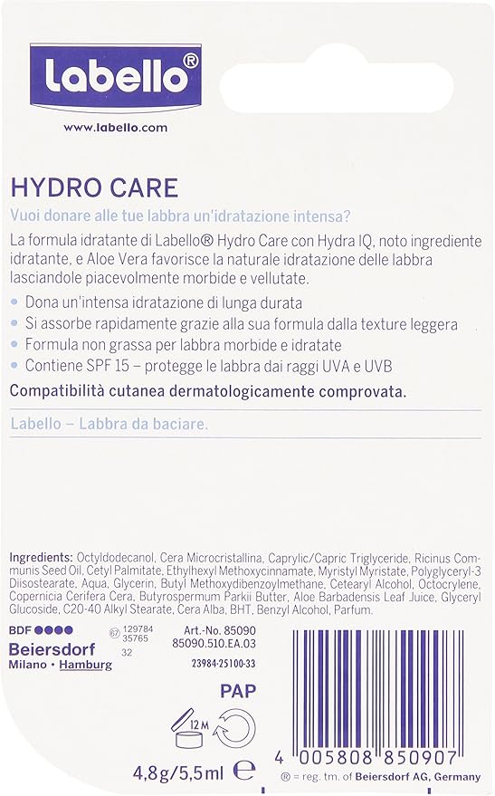 Labello Hydro Care Lip Balm 4.8 g-Velvo Beauty