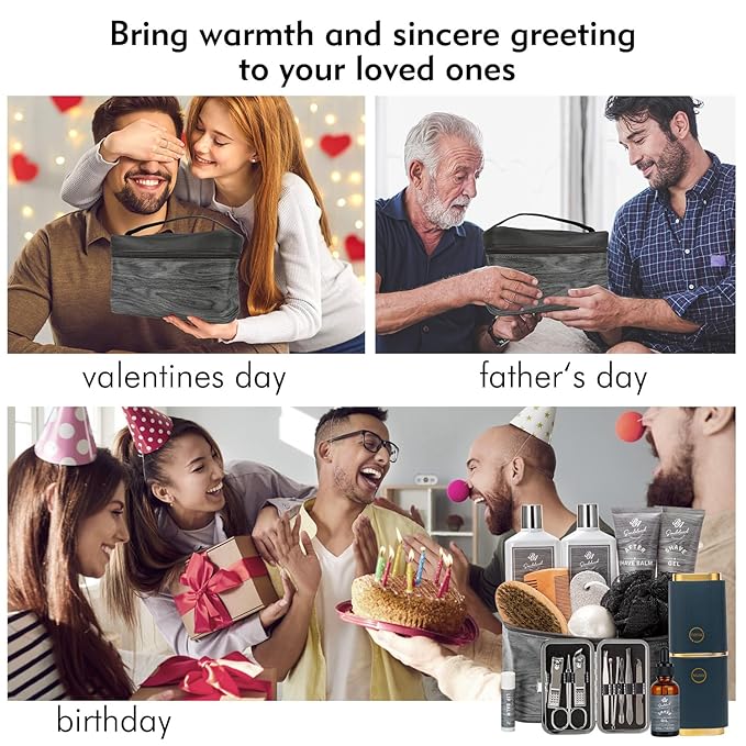 Father's Day Gift, 14 Pieces Grooming Set for Men, Skin Care Set, Beard Kit Spa Set, Bath & Body Care Set, Gifts for Boyfriend, Dad, Anniversary Gifts for Men, Birthday, Christmas, Valentine's Day-Velvo Beauty