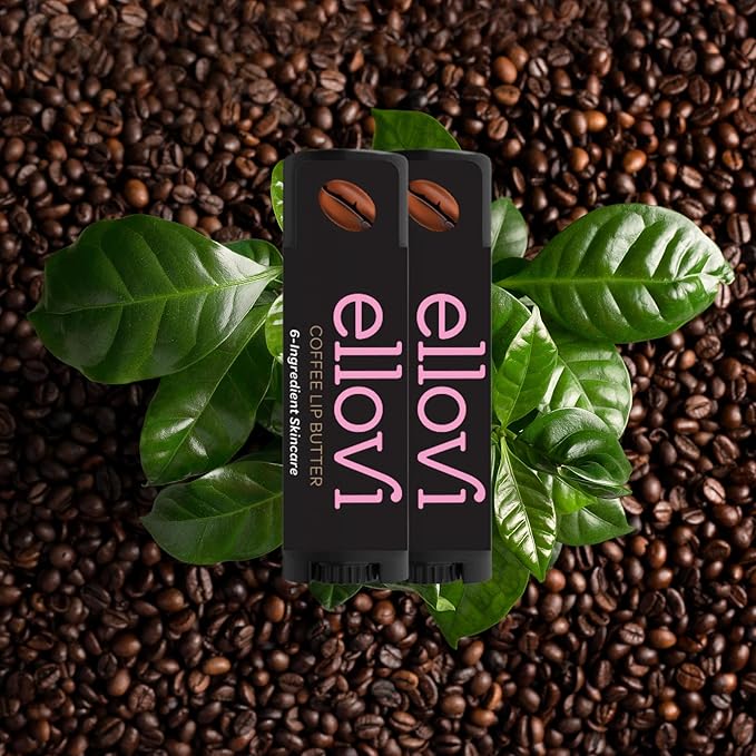 Natural Lip Butter Lip Balm - Coffee - Pure Enough to Eat - Made With Just 6 Vegan Ingredients - Moisturizing Lip Care for All Day Hydration (2-Pack)-Velvo Beauty