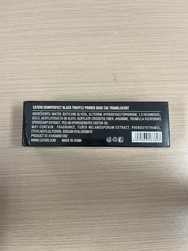 CATKIN Face Makeup Primer Base Ultra Hydrating Essense Natural Glow Finish for Dry Skin Blur Pores Infused with Black Truffle Serum & Hyaluronic acid Translucent Oil Free Formula-Velvo Beauty