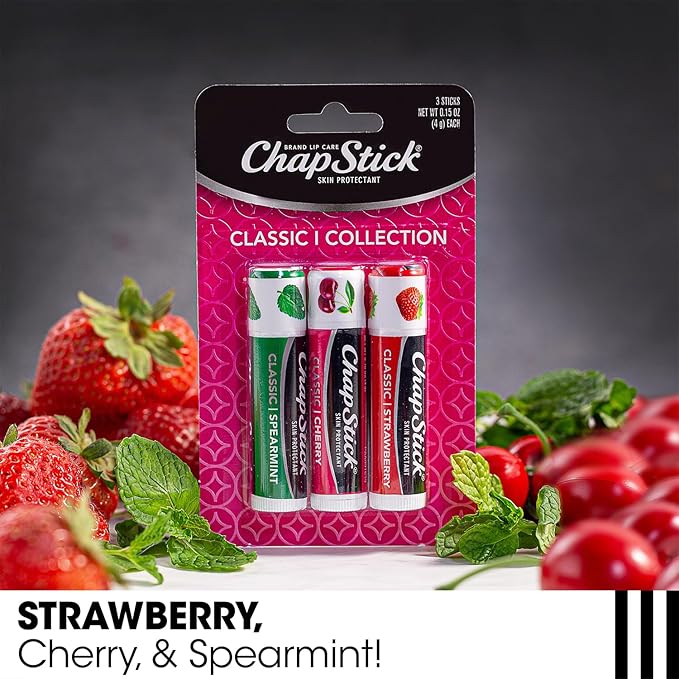 ChapStick Lip Balm, Sweet & Fruity Flavors + SPA & Classic Collections, 18-Pack – Includes Strawberry Remix, I Love Summer & Tropical Paradise & More, Birthday Gifts, Party Favors, 0.15 Oz-Velvo Beauty