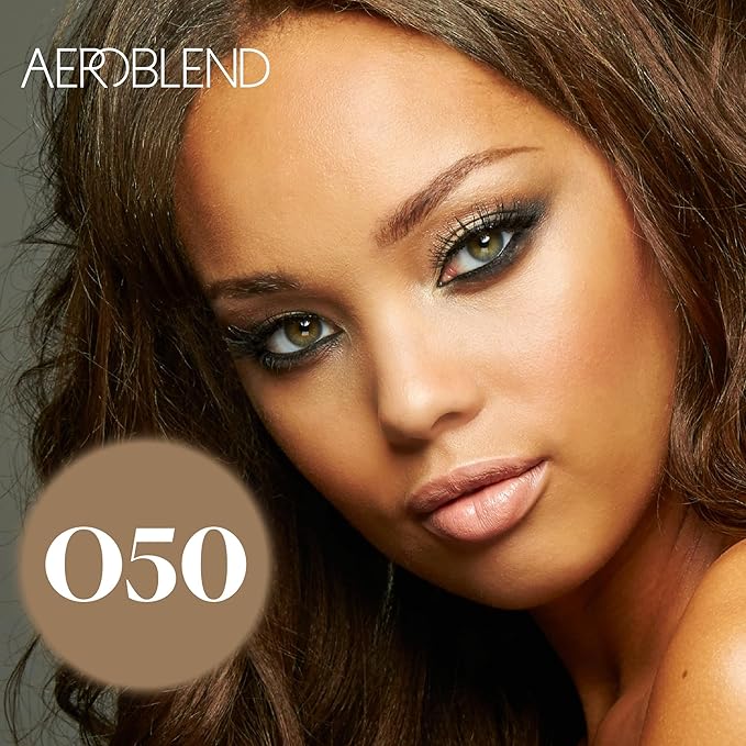 AEROBLEND Airbrush Foundation Makeup (O50) Professional, Water-Based, Buildable, Long-wearing, For all skin types, 1 oz-Velvo Beauty