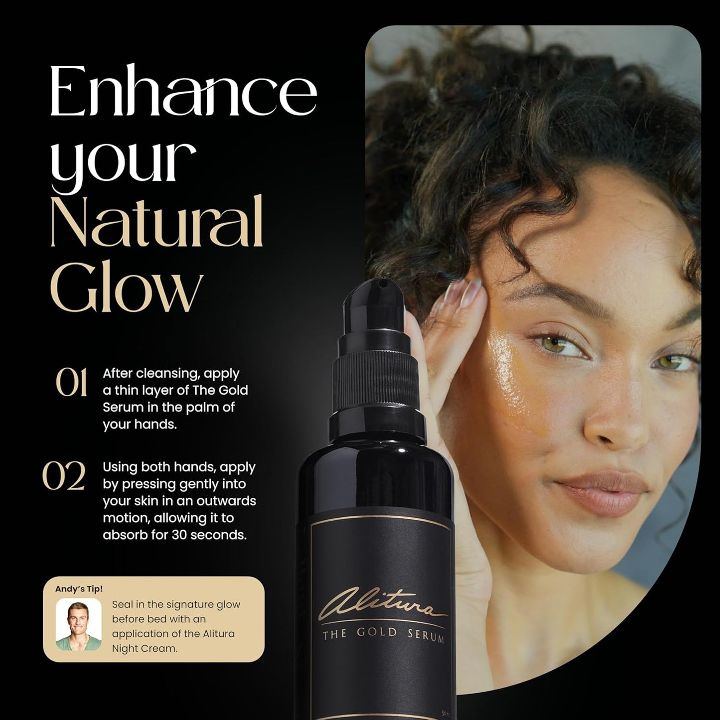 Alitura Anti-Aging Peptide & Collagen Gold Serum for Face – with Vitamin A, CoQ10 & Astaxanthin – Korean-Inspired Hydrating Serum for Wrinkles, Radiance & Firmness – 100ml-Velvo Beauty