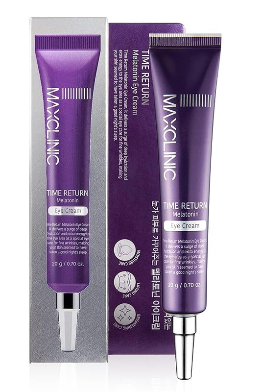 Time Return Melatonin Eye Cream for Dark Circles & Fine Lines | Clarifying Eye Cream for Bags Under Eyes | Firming Eye Cream for Fine Lines| Moisturizing Eye Cream for Eye Care (0.70 oz)-Velvo Beauty