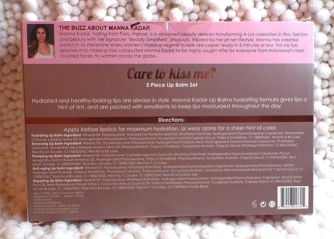 Manna Kadar Care to Kiss me? Lip Balm Set 1.44 fl oz,-Velvo Beauty