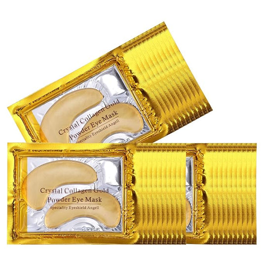 Under Eye Patches(30 Pairs), 24K Gold Collagen Under Eye Masks For Dark Circles and Puffiness, Moisturizing & Hydrating Eye Patches For Puffy Eyes, Reduce Under Eye Bags, Anti-Aging Eye Care Treatment-Velvo Beauty