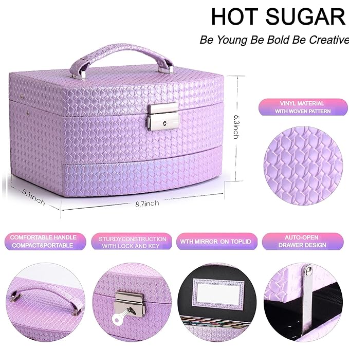 Hot Sugar Girls Makeup Kit for Birthday Gift, All in One Beginner Makeup Kit for Women Full Kit, Christmas Makeup Set for Teens 10 12 13 16 Includes Real Cosmetics and Makeup Tools (Purple)-Velvo Beauty
