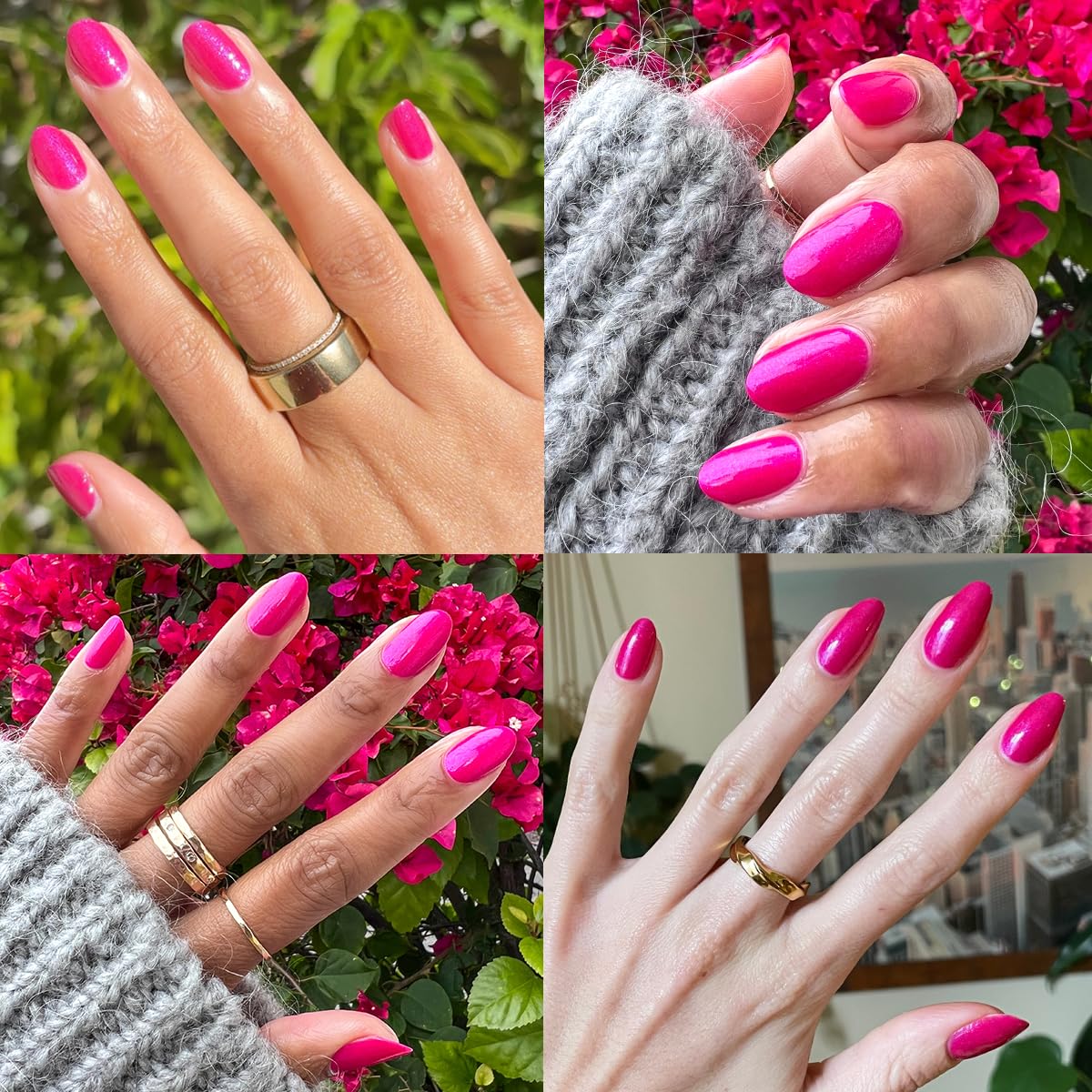 Olive & June Long Lasting Nail Polish | Plump Gel-Like Finish No Lamp Needed | Lasts up to 10 days | Salon-Quality at Home | 15-Free, Vegan Cruelty-Free Chip-Resistant | Lily Blooms Shimmering Magenta-Velvo Beauty