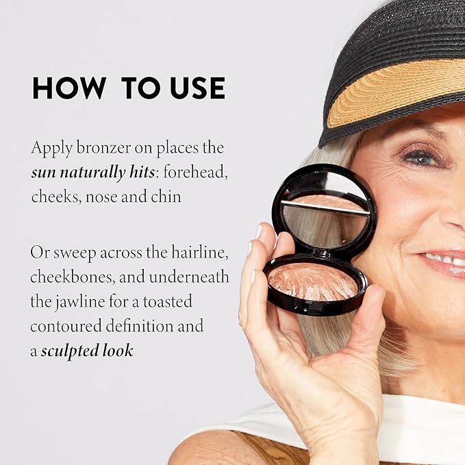 LAURA GELLER NEW YORK Baked Bronze-N-Brighten Bronzer Powder - Fair - Natural Bronze Glow-Velvo Beauty