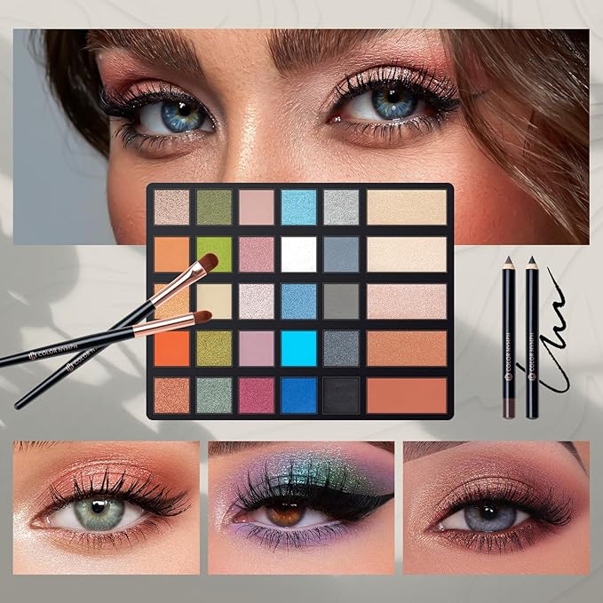 Makeup Kit for Women,All in One Makeup Gift Set for Girls in Cosmetic Train Case (Gold) With Mirror,Full Starter Cosmetic Kit Includes Eyeshadow Palette,Lipgloss,Blushes-Velvo Beauty