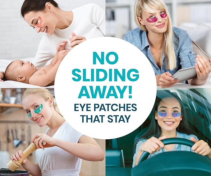 Stylia Under Eye Patches for Puffy Eyes and Dark Circles (12 Pairs) - Marine Collagen Under Eye Mask with Vitamin C, Hyaluronic Acid, Pearl Extract - Eye Masks for Dark Circles and Puffiness-Velvo Beauty