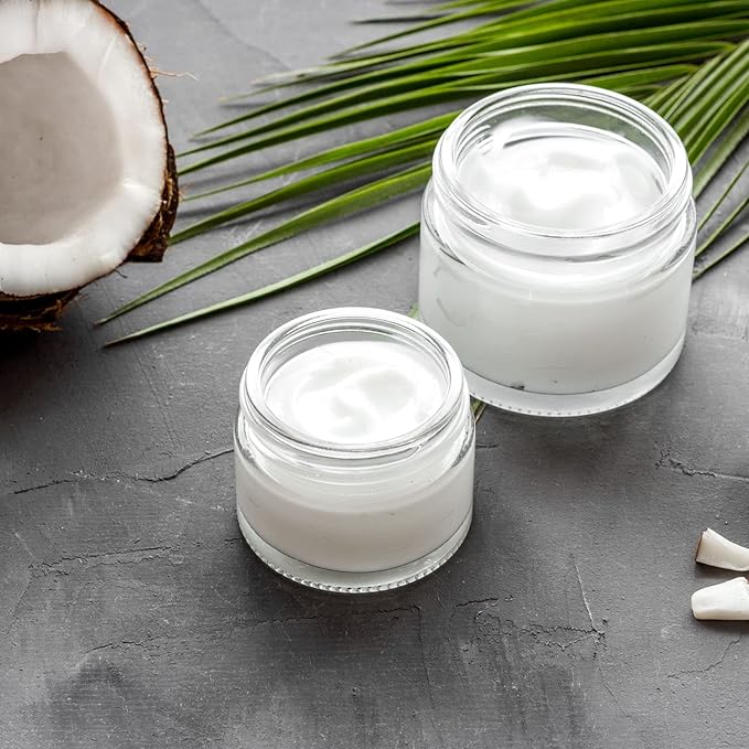 Lil Ray 1 oz Round Transparent Glass Jar with Inner Liners and Gold Lid (12pcs)-Velvo Beauty