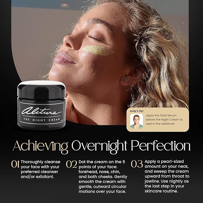Alitura Hyaluronic Acid Anti-Aging Night Cream – Hydrating Face Moisturizer with 10% Hyaluronic Acid & Superfoods – Wrinkle Cream for Women & Men – Anti-Wrinkle Night Cream for Radiant, Youthful Skin-Velvo Beauty
