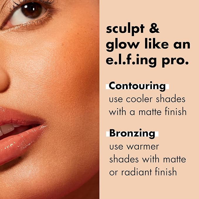 e.l.f. Primer-Infused Bronzer, Long-Lasting, Lightweight & Buildable Powder Bronzer, Delivers A Matte Finish, Vegan & Cruelty-Free, Tan O' Clock-Velvo Beauty