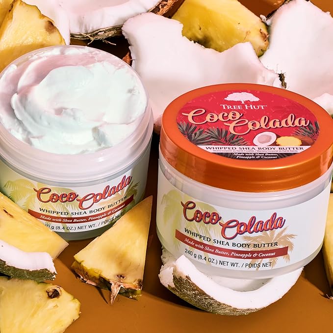 Tree Hut Coco Colada Whipped Shea Body Butter, 8.4oz, with Natural Shea Butter for Nourishing Essential Body Care-Velvo Beauty