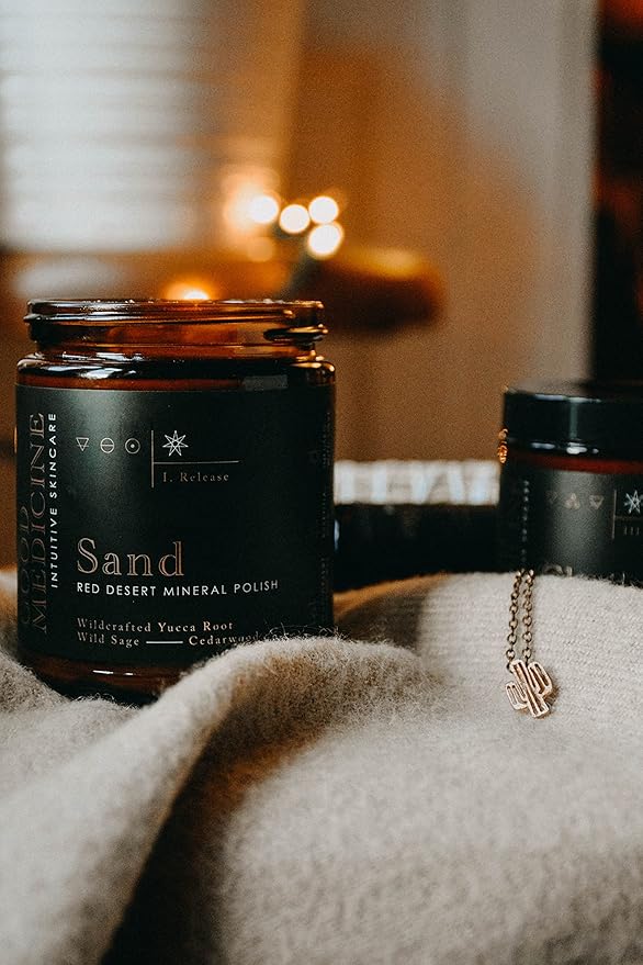 Sand Red Mineral Polish for Body & Face - Deep Exfoliator Scrub with Desert Mineral Sand - Natural Ingredients - Skincare for Women and Men (9 oz)-Velvo Beauty