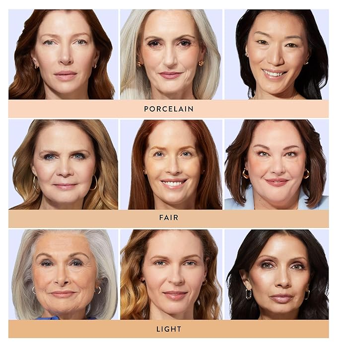 LAURA GELLER NEW YORK Baked Balance-n-Brighten Foundation with Kabuki Brush Makeup Set, Porcelain-Velvo Beauty