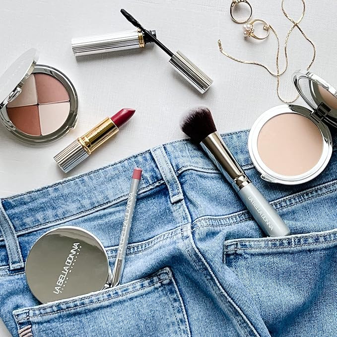 La Bella Donna Compressed Mineral Foundation - Face Powder Makeup Natural Looking Glowing Skin Wrinkle Defying Mattifying Finish Contour Makeup Long Lasting Full Coverage Sun Kissed Tan (Honey)-Velvo Beauty