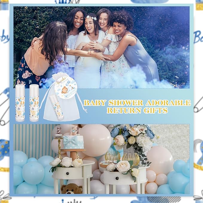 Fumete 50 Pack Bear Baby Shower Party Gifts Favors Bulk Lip Balms for Guests Boys Girls Neutral Gender Reveal Favors for Baby Shower Prizes Souvenirs Bags Stuffer Classroom Prizes-Velvo Beauty