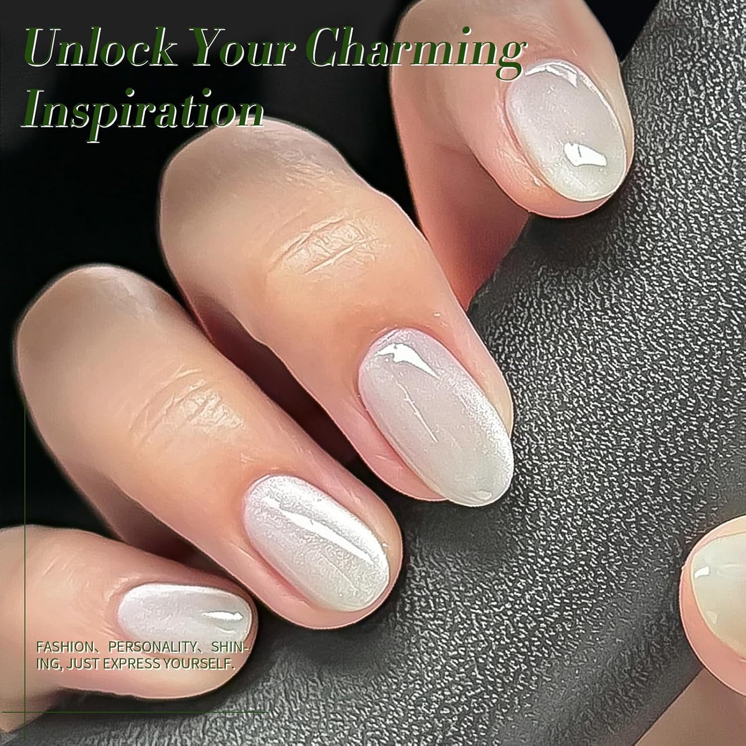 BORN PRETTY Cat Magnetic Eye Gel Nail Polish, Milky White Cat Glitter Cat Magnetic Gel Nail Polish, Holographic Magnetic Nail Polish for Nail Art Manicure Salon DIY at Home 15ML-Velvo Beauty