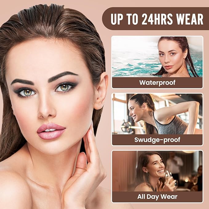 AWROSE Eyebrow Pencil, 3D Waterproof Microblading Eyebrow Pen 4 Fork Tip Tattoo Pencil, Precise Natural Brow Magic Eyebrow Pencil with Hair Like Strokes, 4 Points Multi-Used Eye Brow Pencils for Women-Velvo Beauty